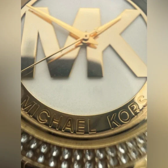 Michael Kors Gold and White Crystal Watch - Picture 2 of 7
